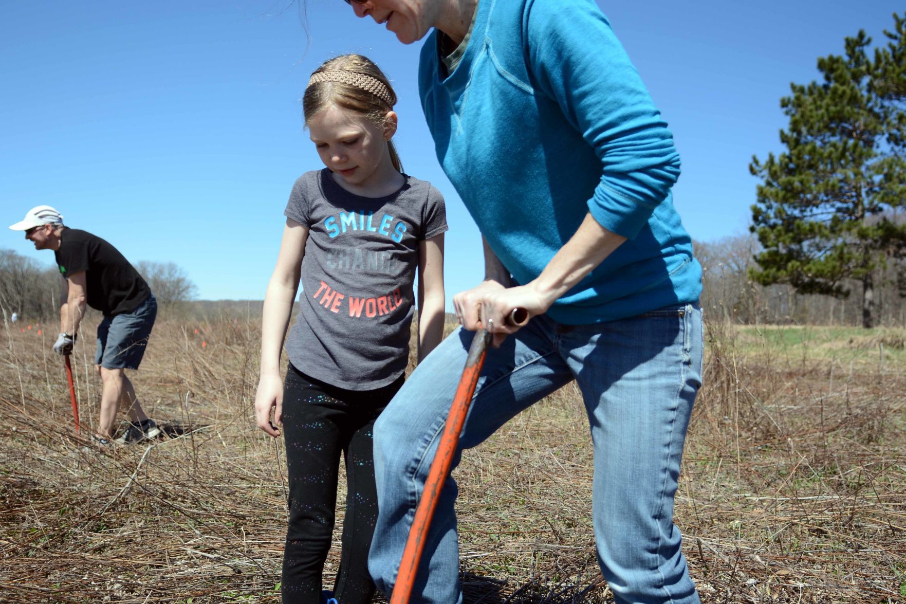 Earth Day tree planting in Baraboo Hills, April 20